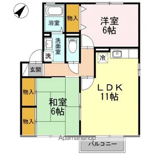 セジュール誠之【2階】の間取り