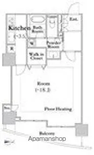 東京都新宿区河田町【マンション】の間取り