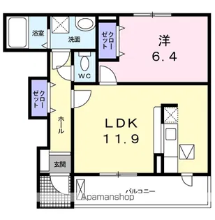 グレイスE Ⅰ【1階】の間取り