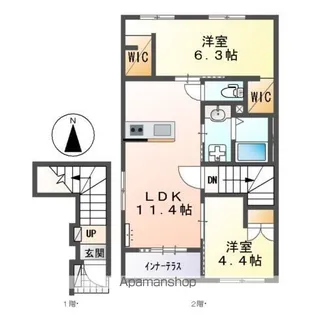 プランドール 慶【2階】の間取り