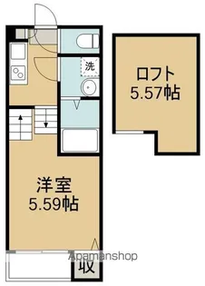 プレジール仙台【201号室】の間取り