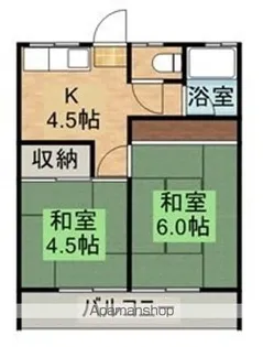 内堀コーポ【1階】の間取り