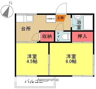 グリーンハイツ【106号室】の間取り