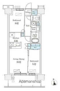 スカイグランデ津田沼【3階】の間取り