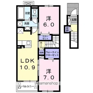 ピュアⅡ【2階】の間取り