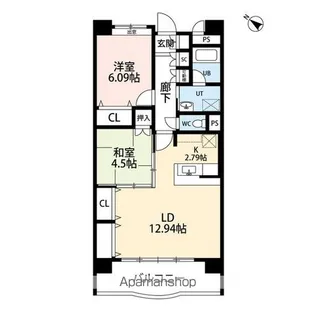 フェリシア柳都【9階】の間取り