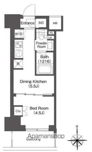 コンフォリア東新宿【3階】の間取り