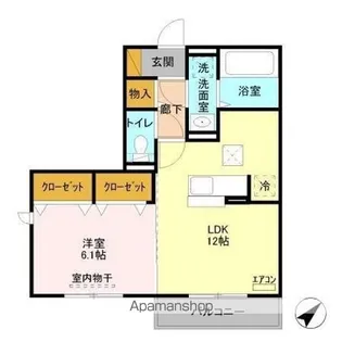 クレア神立【1階】の間取り