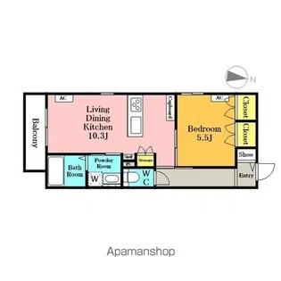 COMFORTMAISON浦和元町【1階】の間取り
