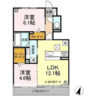 AVANTI狐ヶ崎【1階】の間取り