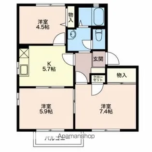 プリメーロ八王子【2階】の間取り