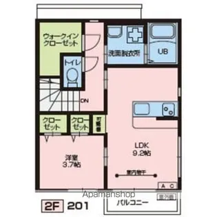 プランドール雷神【2階】の間取り