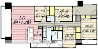 MJR大淀リバーサイド【1404号室】の間取り
