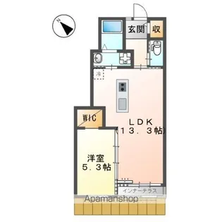 LA GLYCINE【1階】の間取り
