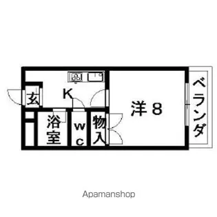 北雪ハイツ米山【3階】の間取り