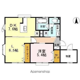 リバティーフジ A【1階】の間取り