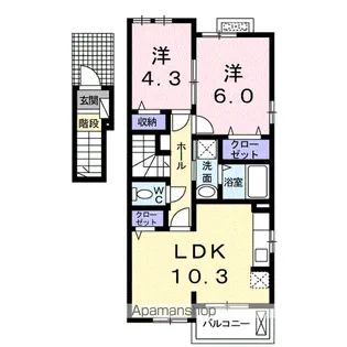 ルフレ サージュ【2階】の間取り
