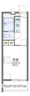 レオパレスベイサイド横濱【2階】の間取り