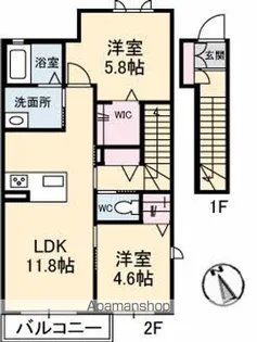 フェリシード さおの森【2階】の間取り