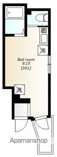 AMUSE三軒茶屋Ⅱ【301号室号室】の間取り