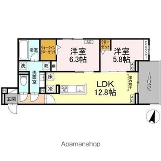 luvita上社【1階】の間取り