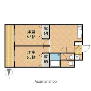 サニーハイツ【2階】の間取り