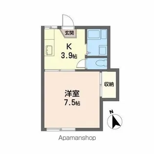 シティ中島丁B【2階】の間取り