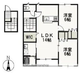 ベルリード今在家 A【2階】の間取り