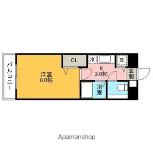 テラ・ロッサ 西新【504号室】の間取り