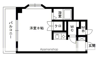 ストリームライン箱崎Ⅱ【504号室】の間取り