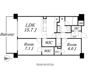 ベルヴュコート名古屋則武【7階】の間取り