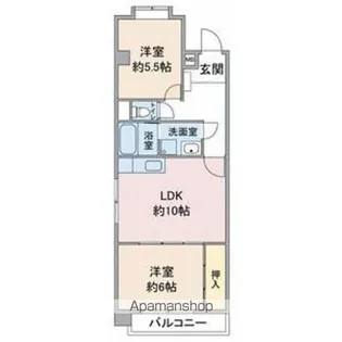 フジパークハイツ A棟・B棟【2階】の間取り