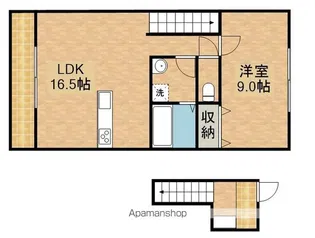 レヴィード【205号室】の間取り
