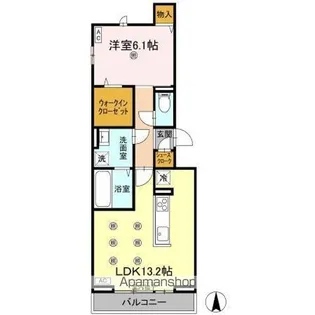 ヒルクレスト上之町【303号室】の間取り