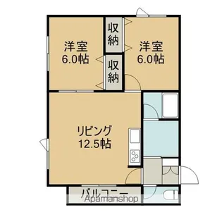 メゾンELLEⅡ【1階】の間取り