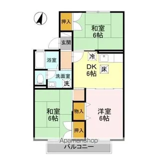 螢川館 B棟【1階】の間取り