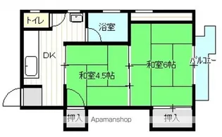 中国ビル【404号室号室】の間取り