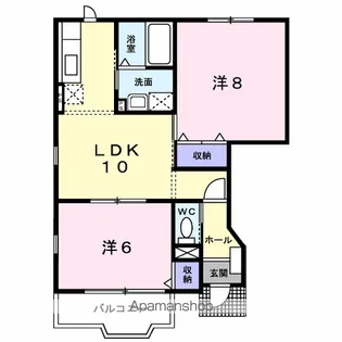 ロジュマン弐号館【1階】の間取り