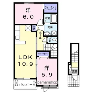 サンリットⅡ【2階】の間取り