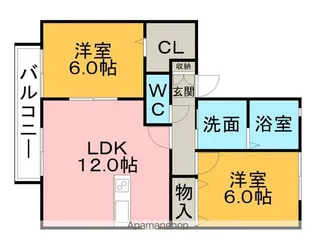 ベルデュールS【2階】の間取り