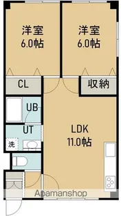 コーポなかの【3階】の間取り