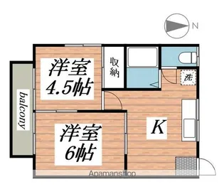 ビジゥーカシマA【1階】の間取り