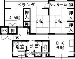 スカイハイツ辻崎【4階】の間取り