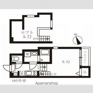 グランハイム車道【105号室】の間取り