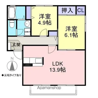 カーサ・グランツA【2階】の間取り