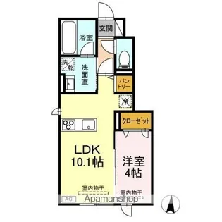 TORISIA青森中央【1階】の間取り