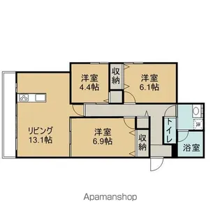 ペル・マアト【3階】の間取り