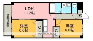 サンライズ勝川【1階】の間取り
