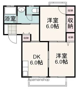 サンクレストB【202号室】の間取り