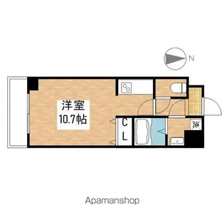 レジディア高岳【710号室】の間取り